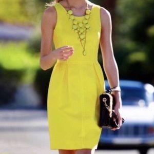 J.Crew basketweave yellow midi dress 0